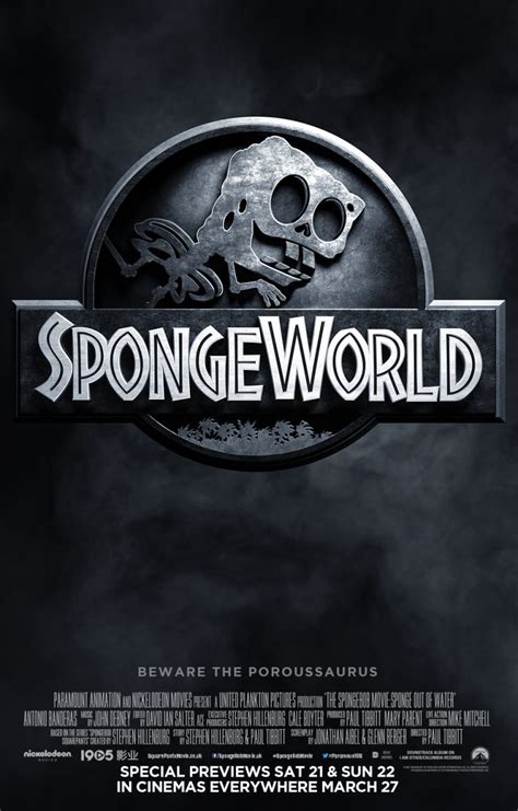 Jurassic World Spongebob spoof poster | Confusions and Connections