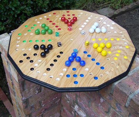 Board game w marbles dice and instructions made in by WoodDesigner | Games w, Wood games, Board ...