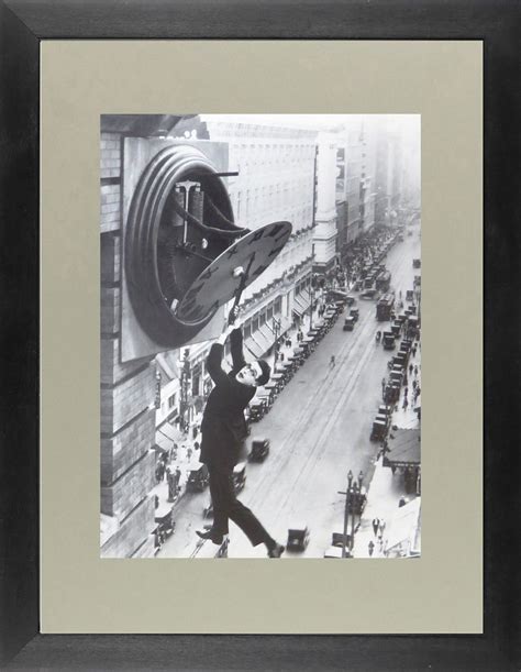 Harold Lloyd Clock scene from Safety Last! (2) - Framed Picture 16"H x 12"W - Other Art