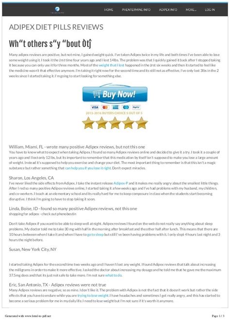 Adipex-P (Phentermine) Reviews & Ratings - PhenObestin.com