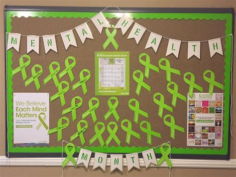 Mental health awareness activities, Health bulletin boards, Mental health awareness month