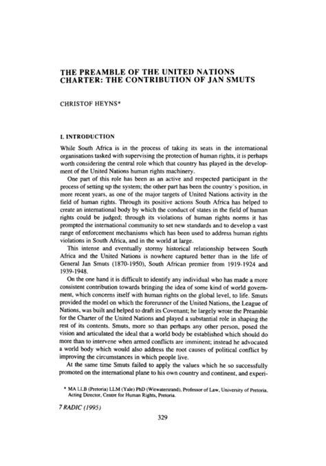 (PDF) The Preamble of the United Nations Charter: The contribution of ...