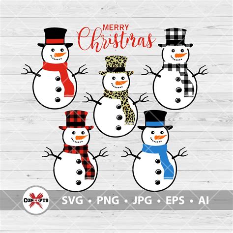 Snowman Svg Bundle, Christmas Svg, Christmas Clipart, Christmas Png, Snowman Shirt, Plaid ...