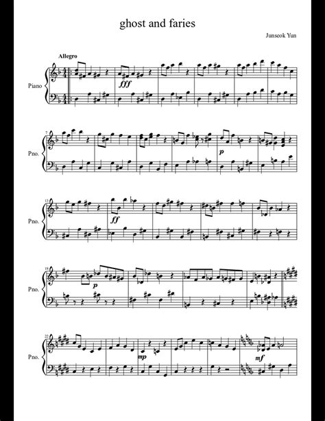 ghost sheet music download free in PDF or MIDI