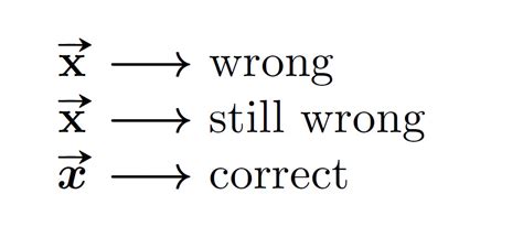 Vector: Bold and arrow sign on top - TeX - LaTeX Stack Exchange