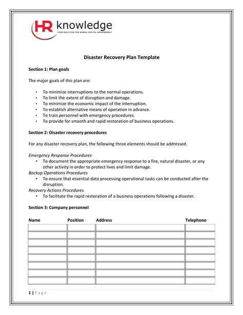 52 Effective Disaster Recovery Plan Templates [DRP] - Template Lab