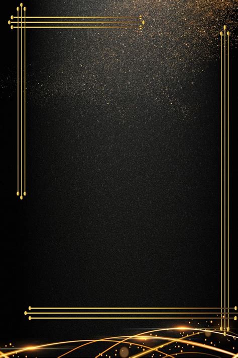 Black Gold Business Invitation Background