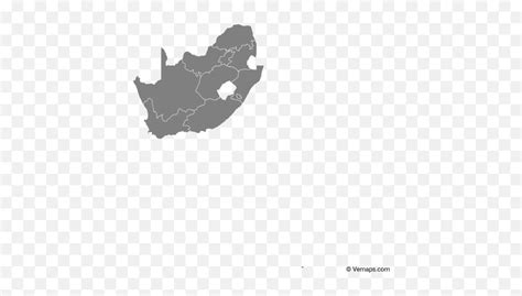 Grey Map Of South Africa With Provinces Map Vector South - South Africa Map Vector Emoji,Africa ...