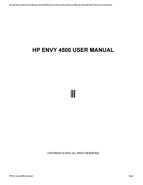 Hp envy 4500 user manual by o833 - Issuu