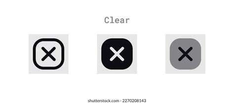 Clear Icon Set Web Ui Design Stock Vector (Royalty Free) 2270208143 | Shutterstock