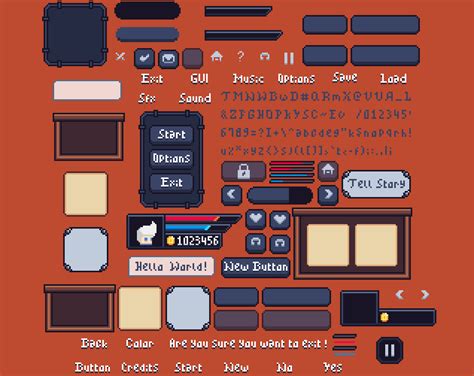 Pixel Art GUI Elements by Mounir Tohami | Pixel art website, Pixel art ...