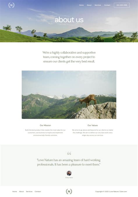 Love Nature – Elegant and serene multipurpose website template