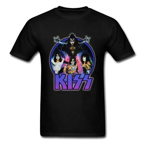 NEW KISS Band Mens T Shirt Vintage Kiss Mens Neon Band Shirt Rock and ...