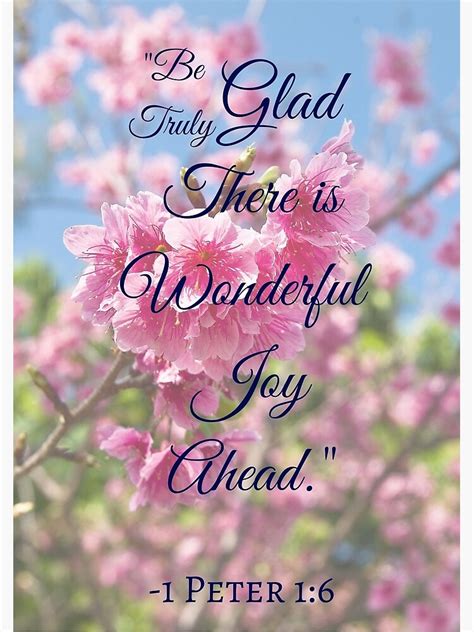 "Joy & Happiness Bible Verse: 1 Peter 1:6" Art Print by m4rg1 | Redbubble