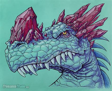 Crystal Horned Dragon Final Illustration – Freelance Fridge ...