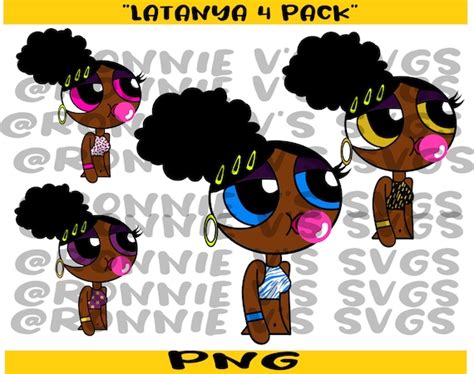 BLACK POWERPUFF Girls Png BUNDLE African American Powerpuff | Etsy