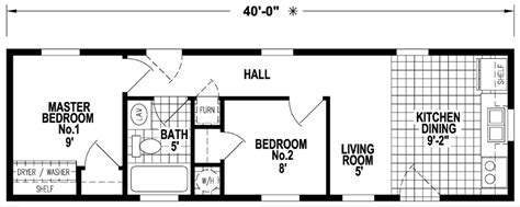 Thrifty 2 12 X 40 480 sqft Mobile Home | Factory Expo Home Centers in 2021 | Tiny house floor ...