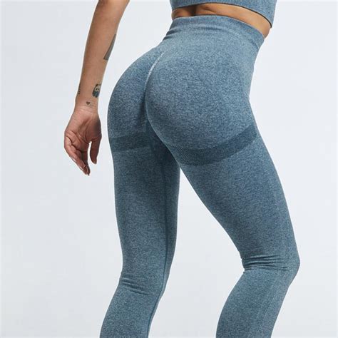 Cheap Seamless Leggings Bubble Butt Sport Women Fitness Gym Push Up ...