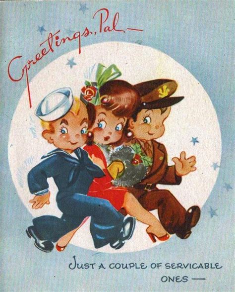 Vintage Christmas Card Wartime WWII by Penittome on Etsy