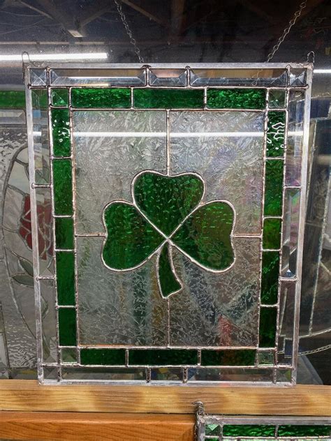 Custom Shamrock Stained Glass Panel | Etsy