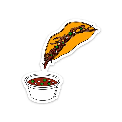 Birria Taco Sticker Taco Tuesday Sticker Vinyl Matte Finish Waterproof Food Sticker - Etsy