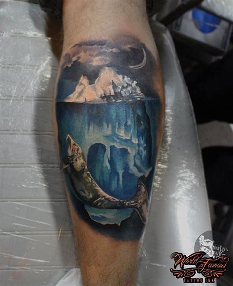 Iceberg & Whale On Guys Calf