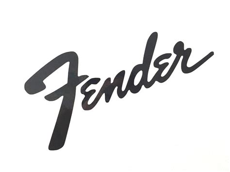 2 x Fender Guitar Headstock Logo Vinyl Decal Sticker Various Colours ...