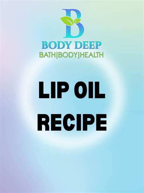 Lip Oil Recipe - Etsy