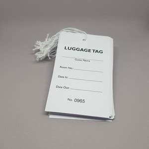 Standard Baggage Tags (Pack of 1000) - Printed Hotel Supplies