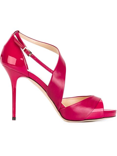 Lyst - Jimmy Choo Tyne Leather Sandals in Pink