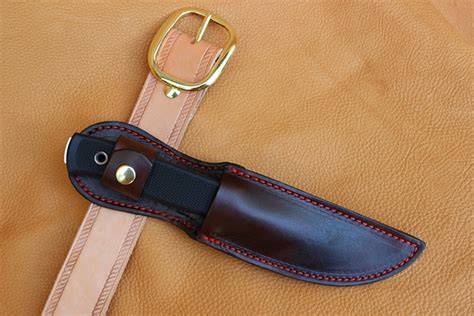 Leather Knife Sheath 8″ Overall 5″ Fixed Blades – Belt Clip (SHEATH22 ...