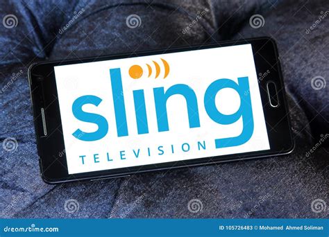 Sling TV logo editorial stock photo. Image of american - 105726483