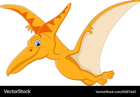 Pterodactyl cartoon Royalty Free Vector Image - VectorStock