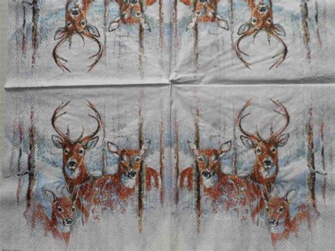 Three deer family decoupage paper napkins – Decoupage Paper