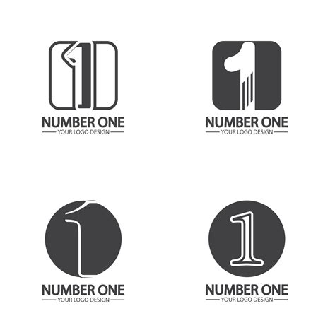 Golden Number one logo icon vector illustration design isolated black ...