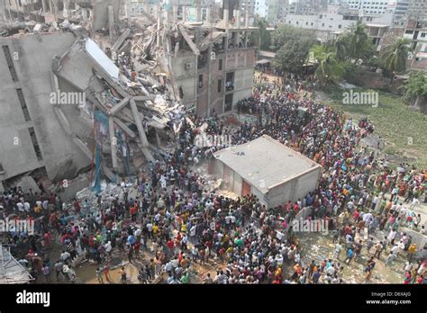 Savar, Dhaka, Bangladesh. April 24, 2013. TOP SHOT: An eight-story ...