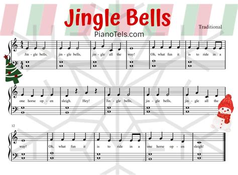 Kunci Piano Lagu Jingle Bells - Pemula Chord Gitar