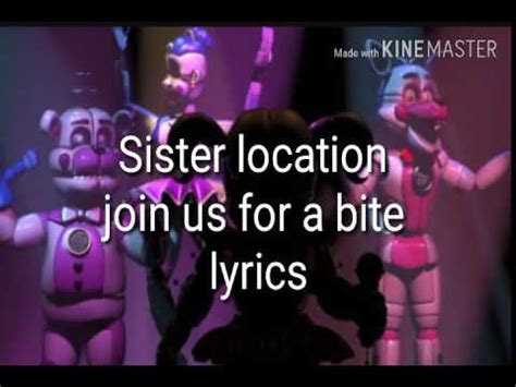 FNAF sister location Join us for a bite lyrics - YouTube