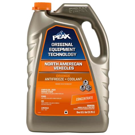 PEAK Antifreeze/Coolant Domestic Orange Concentrate 1 Gallon