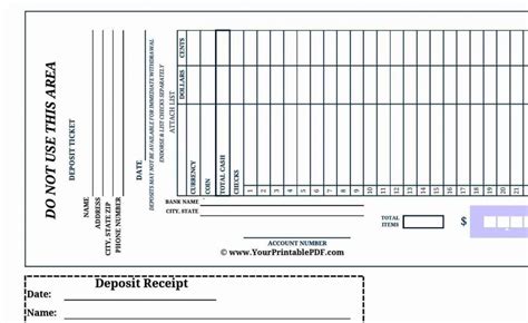 Deposit Slip Templates | Template Business