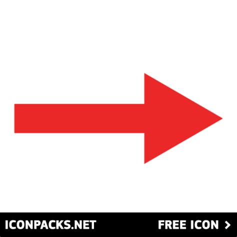 Free Red Arrow Right SVG, PNG Icon, Symbol. Download Image.