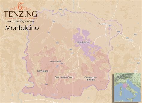 MAP! Detail of Brunello di Montalcino with producers on Google Earth. — Fernando Beteta, MS