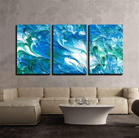 Wall26 3 Piece Canvas Wall Art - Paints on the White Paper - Modern Home Decor Stretched and ...