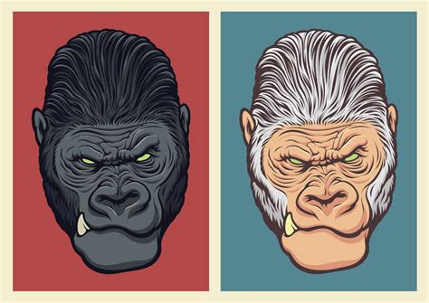 Albino gorilla illustration for design elements 2129070 Vector Art at Vecteezy