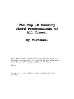 The Top 10 Country Chord Progressions Of All Times… By ... / the-top-10-country-chord ...