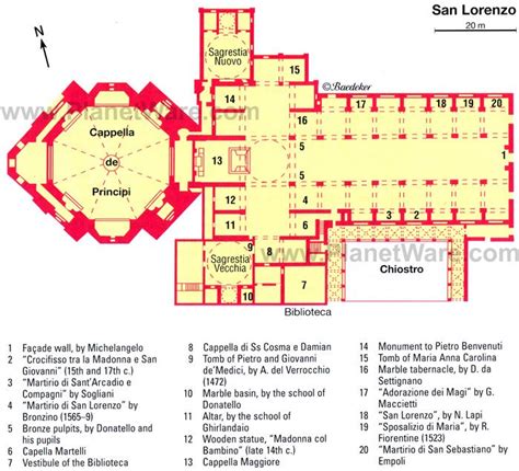 San Lorenzo - Floor plan map | San lorenzo, San lorenzo firenze, Florence