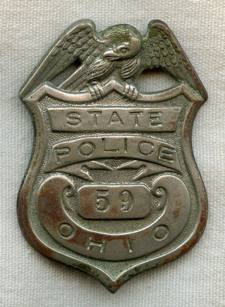 Early Ohio State Police Badge by Braxmar (With images) | Police badge ...