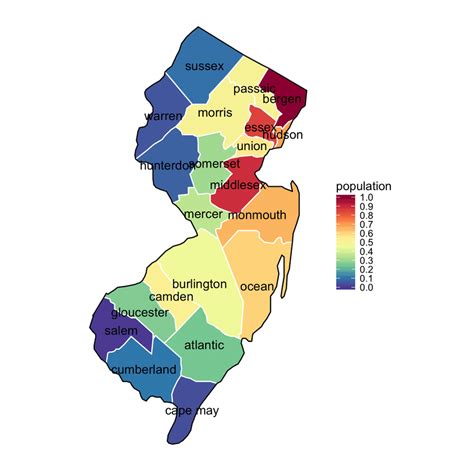 Statistics of NJ counties [43]. (a) Population of NJ counties, 2020 (b)... | Download Scientific ...