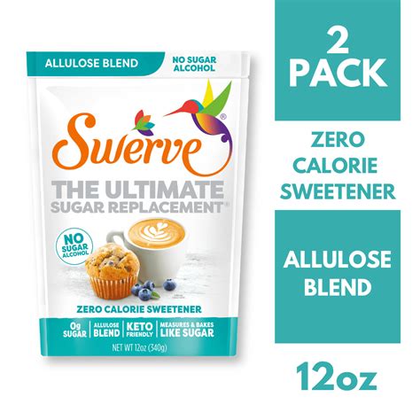 Swerve Zero Calorie Allulose Blend Granular Sugar Replacement Sweetener ...