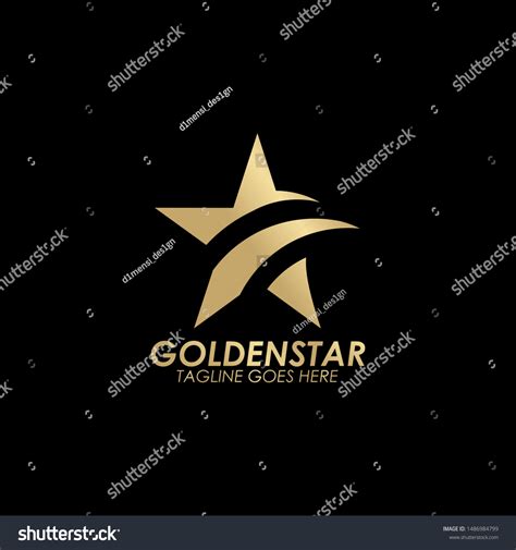 Golden Star Logo Design Vector Stock Vector (Royalty Free) 1486984799 | Shutterstock